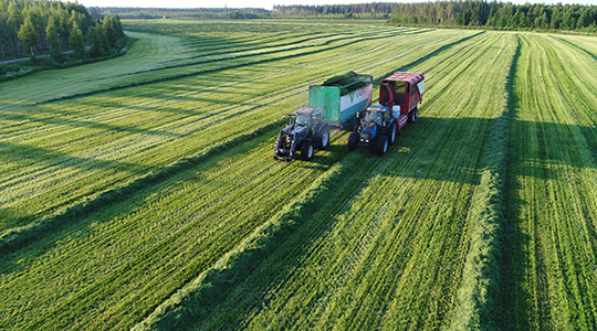 Atfarm-mobiilisovellus soveltuu myös nurmien täsmälannoitukseen.